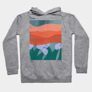 Sunset and Lavender Abstract Hoodie